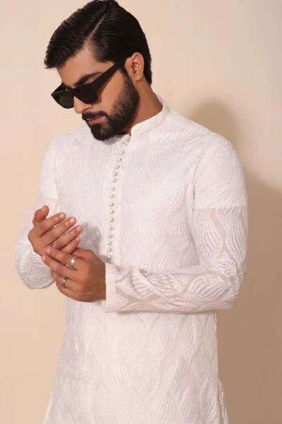 white kurta for men