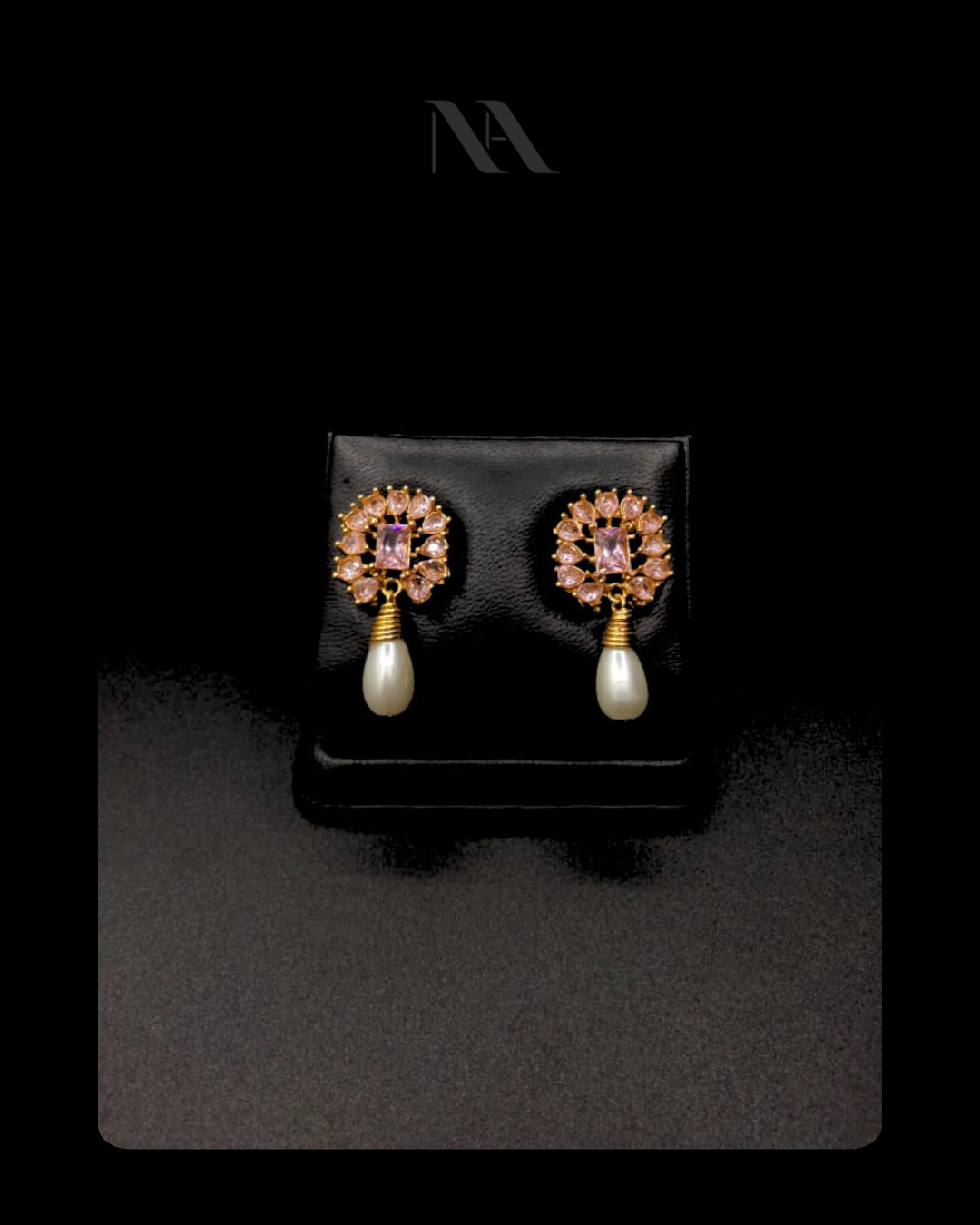 1 pearl drop earrings - jewellery by nauman arfeen