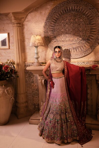 Purple bridal lehenga - Womens Bridal - pakistani bridal dresses- bridal lehenga