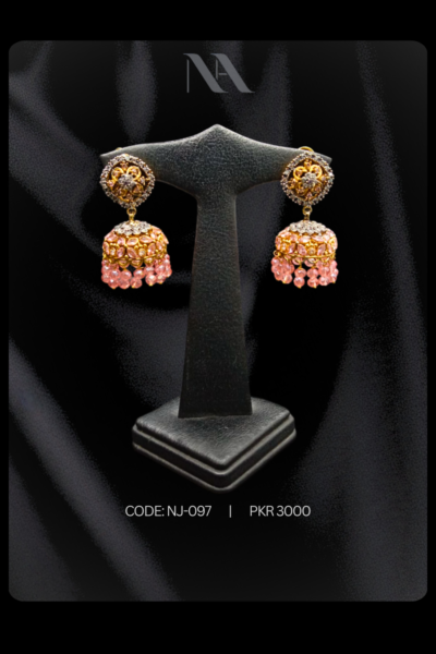 Blushing pink jhumkay