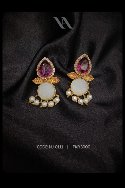RUBY EMBER POLKI DROP EARRINGS | Naushemian by Nauman Arfeen
