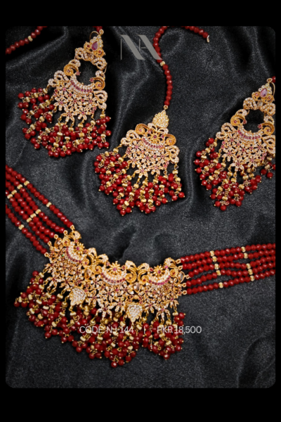 Crimson Majestic Jewellery Set | Bridal Wedding Jewellery