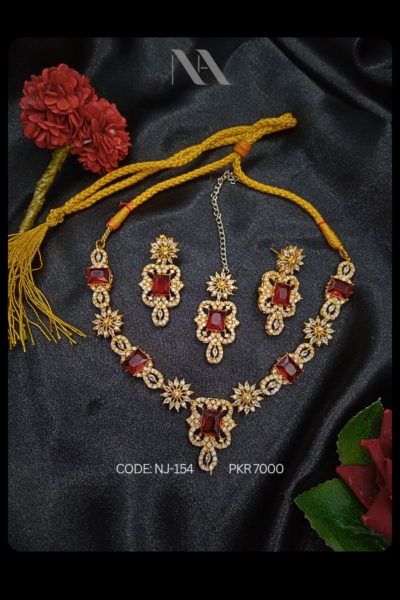RUBY EMBER NECKLACE SET | Naushemian by Nauman Arfeen