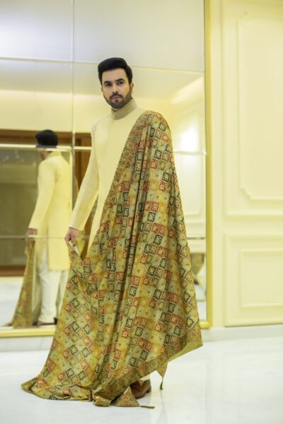 elegant ivory sherwani