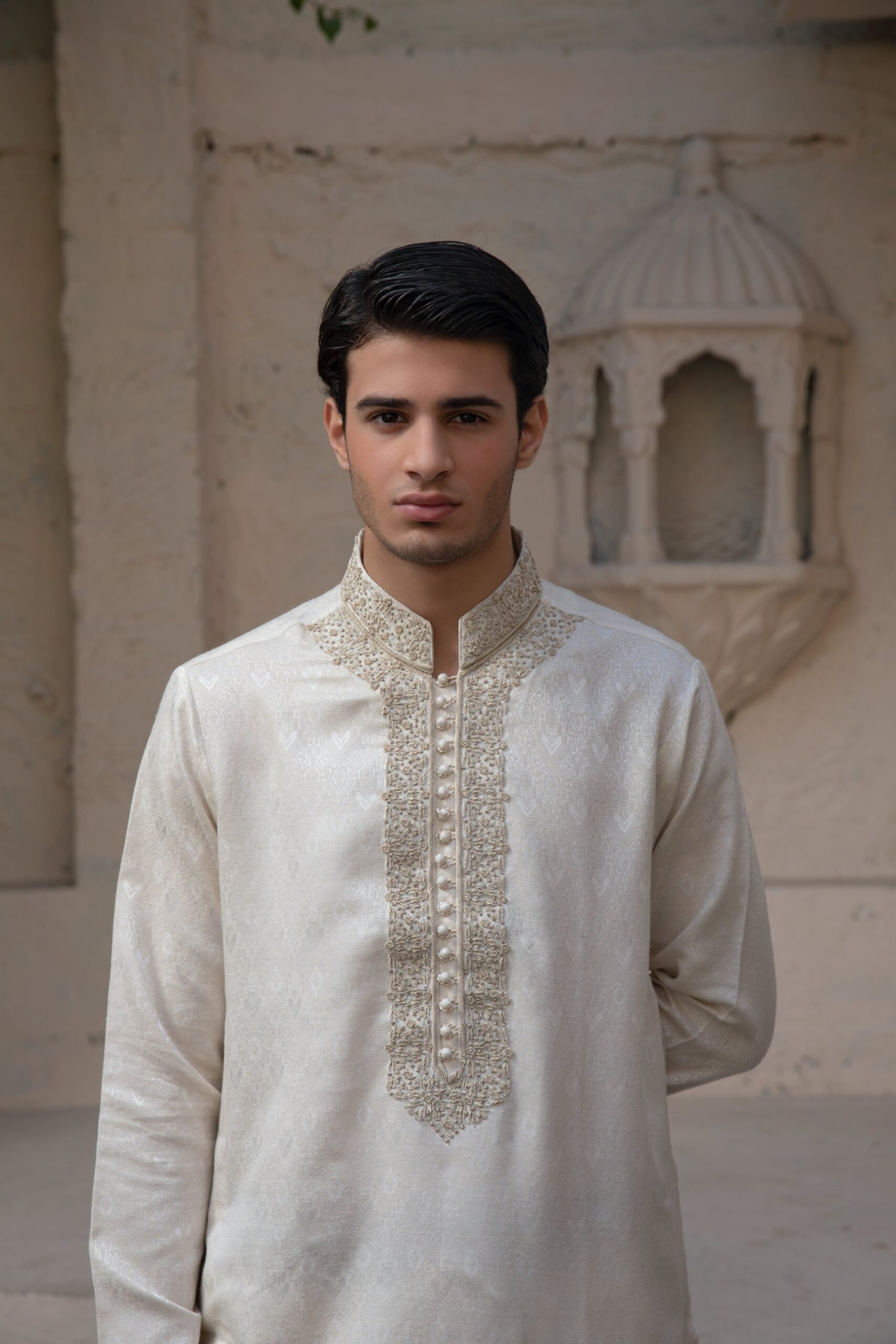 1000442075-scaled.jpg Ivory Kurta for Men, Cream Designer Kurta, Hand-Embellished Wedding Wear, Off-White Festive Outfit, Luxury Menswear 2026