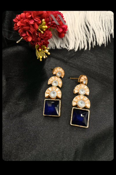 COBALT HORIZON STATEMENT EARRINGS