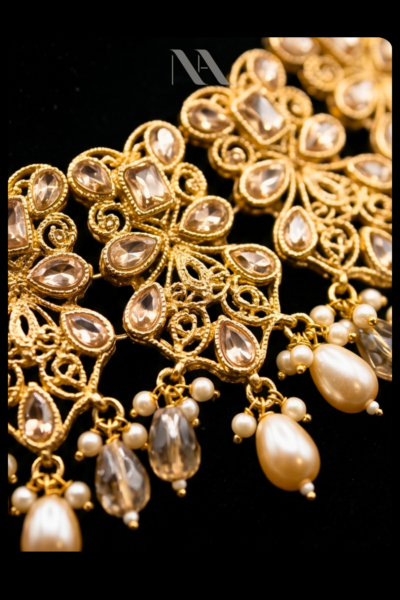 jewellery set 0- briadlset - necklace earrings tikka