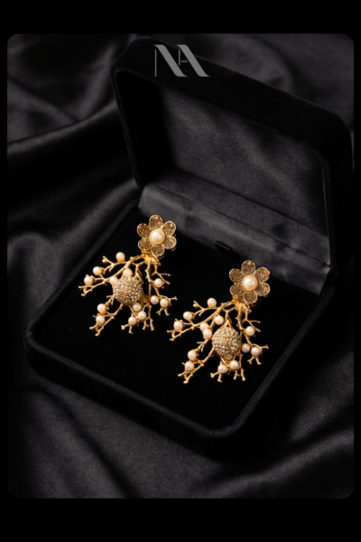 FLORAL ARBOR STATEMENT EARRINGS