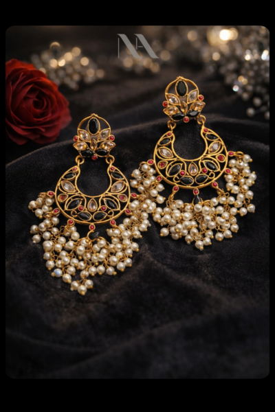 Buy Filigree Chanbalis Zinc Chandbali Earring