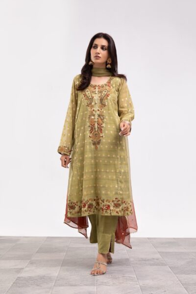 Olive Radiance Ladies Dress - Latest Party Dresses for women