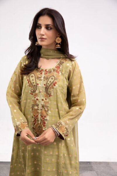 Olive Radiance Ladies Dress - Latest Party Dresses for women