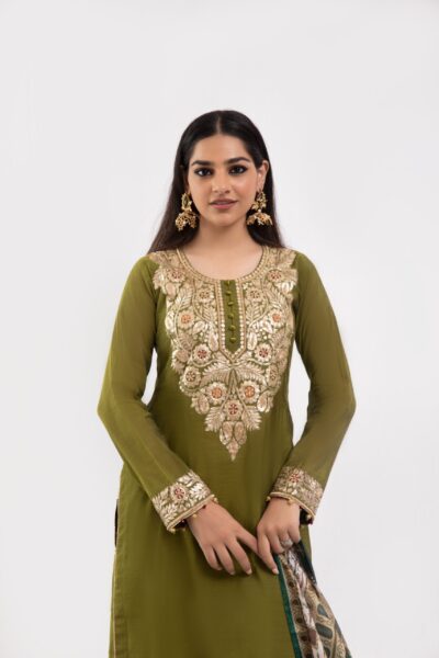 Olive Radiance Ladies Dress - Latest Party Dresses for women