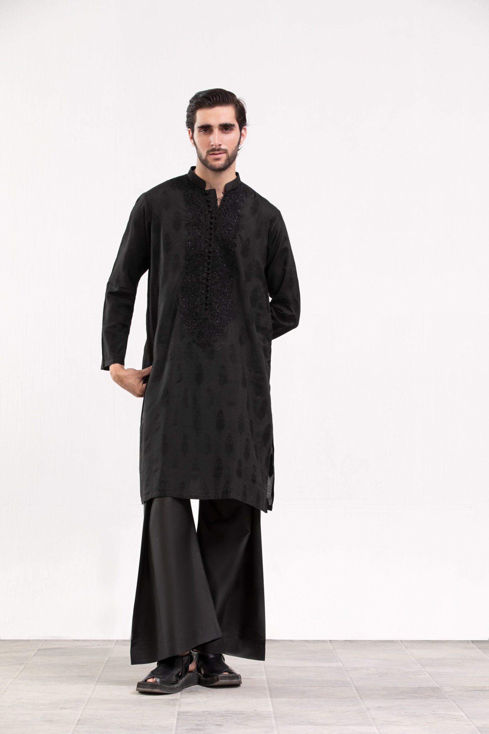 1000536321.jpg Black Kurta for Men - Mens Kurta - Buy Latest Kurta in Karachi