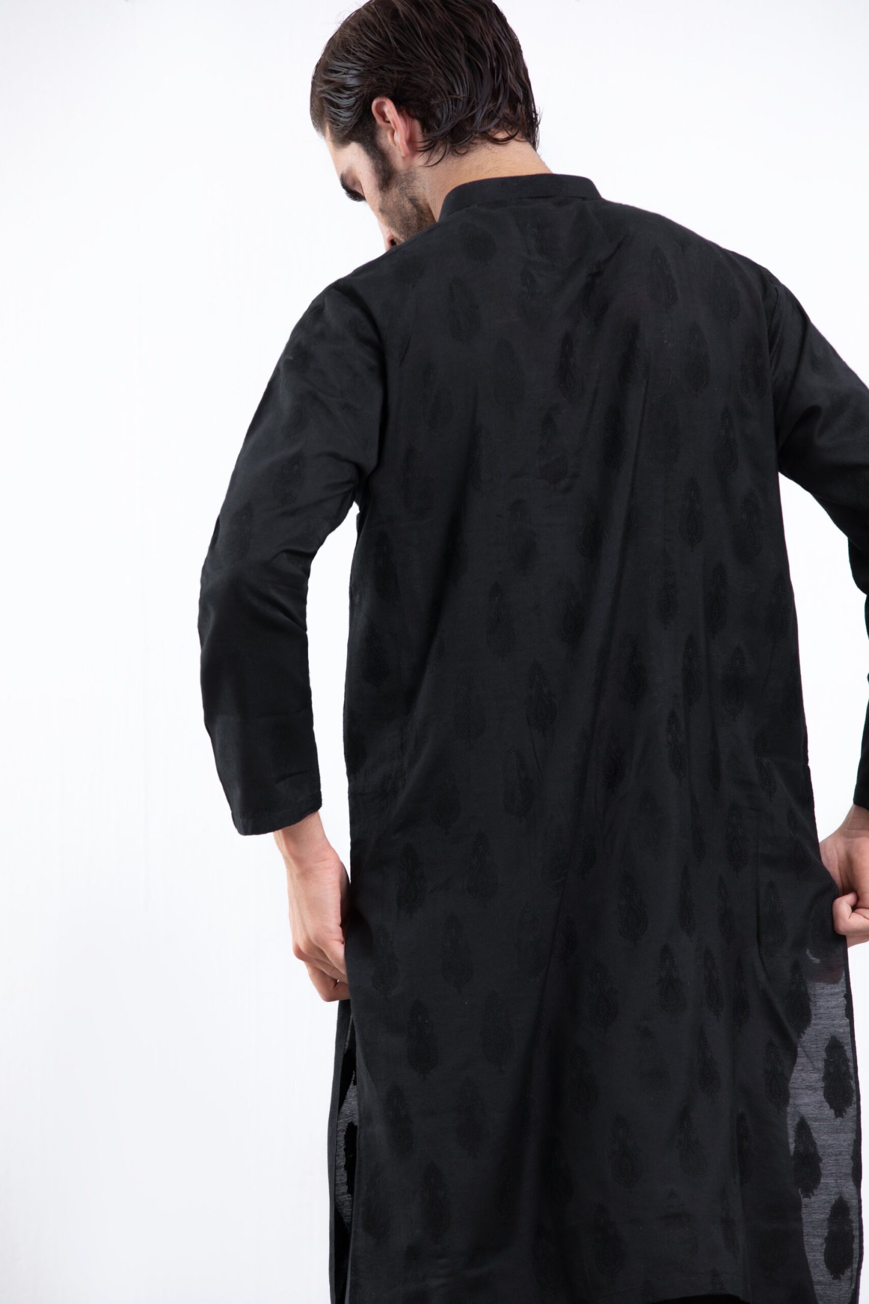 1000536324.jpg Black Kurta for Men - Mens Kurta - Buy Latest Kurta in Karachi