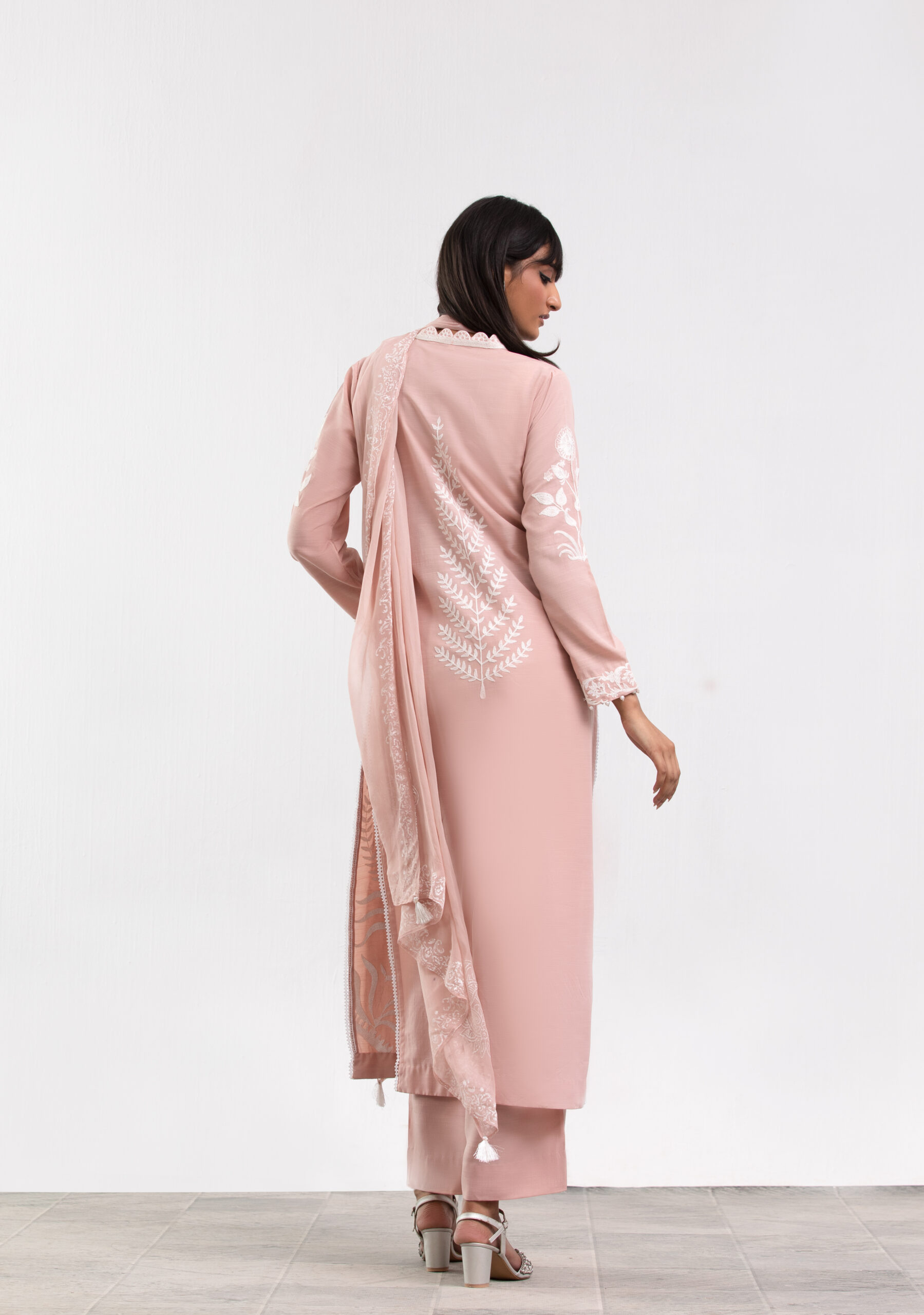 1000540456 rosé pink dress, embroidered suit, synthetic silk, block print dupatta, 3-piece ensemble, festive collection, designer ethnic wear, formal chic, luxury ladies wear