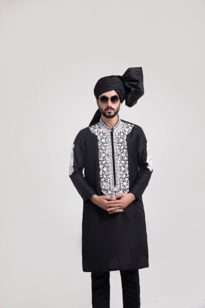 black kurta - wedding dresses - wedding guest dresses - designer sherwani for groom