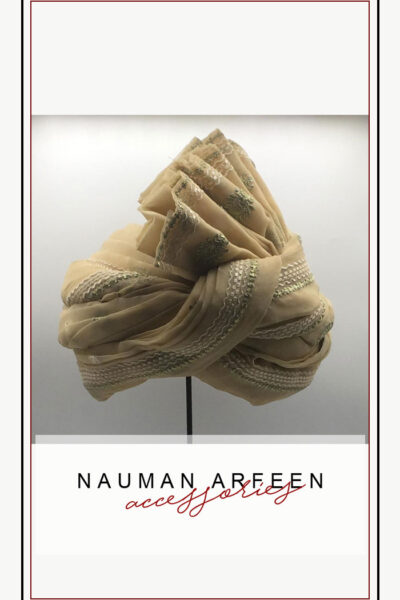 exquisite Cream Colored Turban, perfect for weddings, formal events, and cultural celebrations