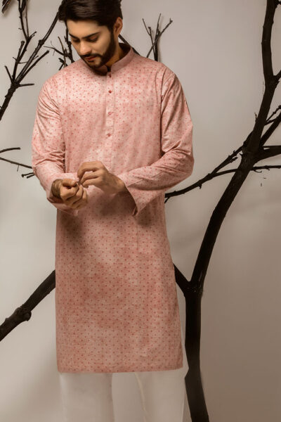 MODISH EMBROIDERED CANTALOUPE KURTA