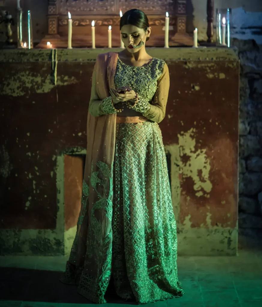 woman wearing frock women pret by the best designer in pakistan - buy women pret dresses in pakistan naushemian by nauman arfeen - women pret collection of naushemian by nauman arfeen