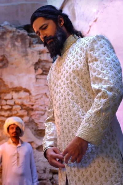 white sherwani - White Sherwani for Groom - Mens Wedding Sherwani in Pakistan