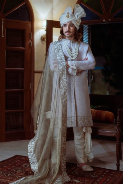 white sherwani for groom - buy sherwani in Pakistan