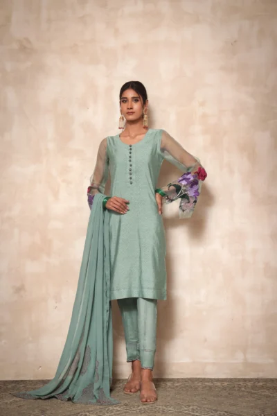 Women Pret - blue kameez pajama