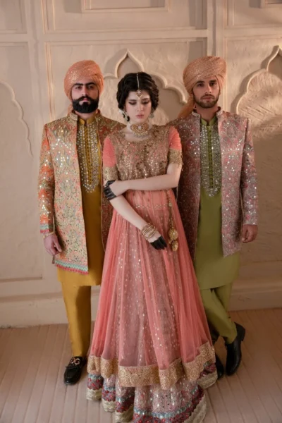 Bridal wear - golden lehenga for bride by Nauman Arfeen - Buy lehenga