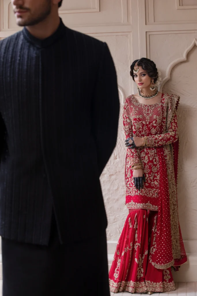 Womens Bridal - pakistani bridal dresses- bridal lehenga - nauman arfeen bridal dress - MAROON BRIDAL DRESS