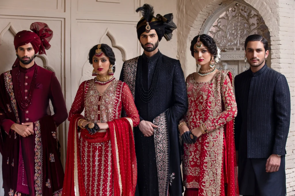 Sherwani Designs - Black Sherwani red Bridal traditional by nauman arfeen