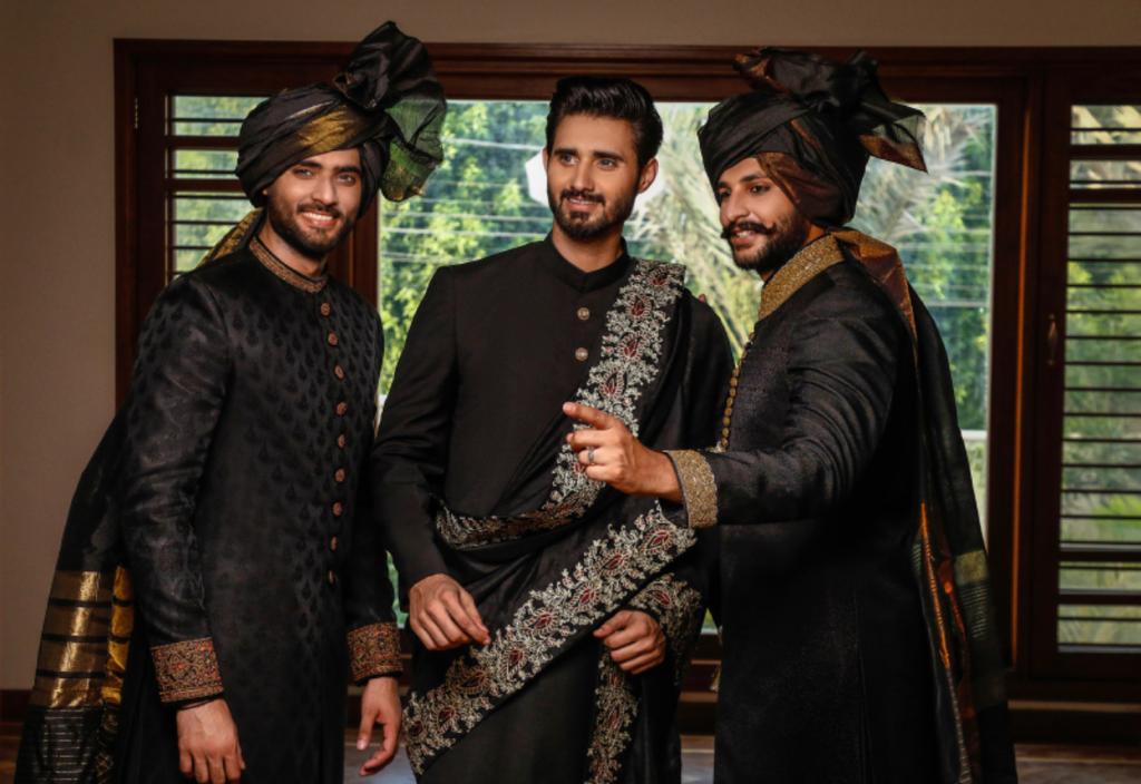Black Sherwani for Groom