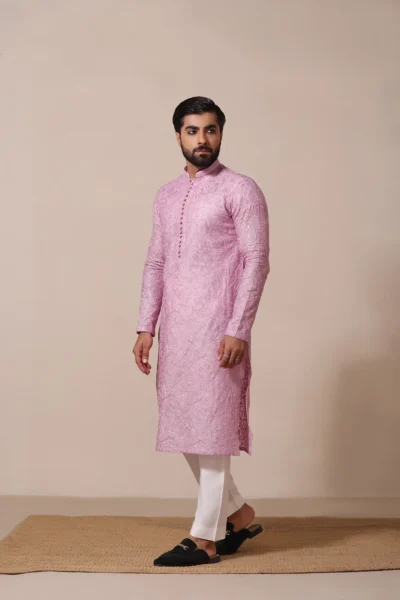 EMBROIDERED BLUSH KURTA