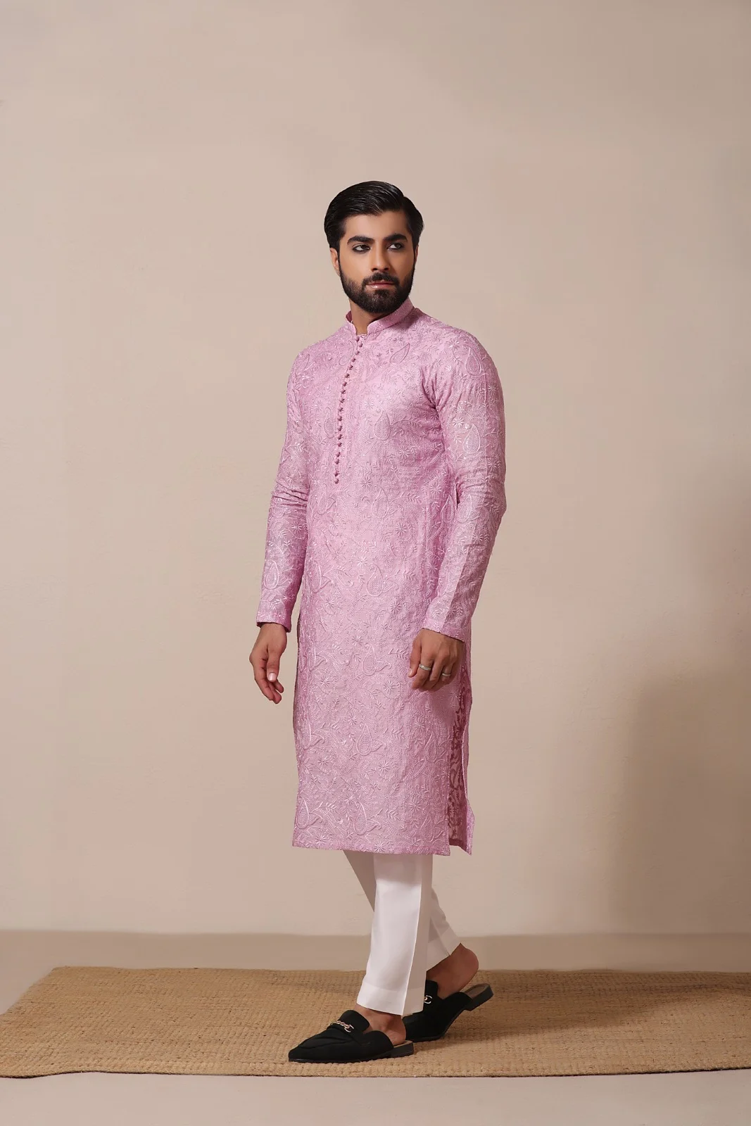 EMBROIDERED BLUSH KURTA