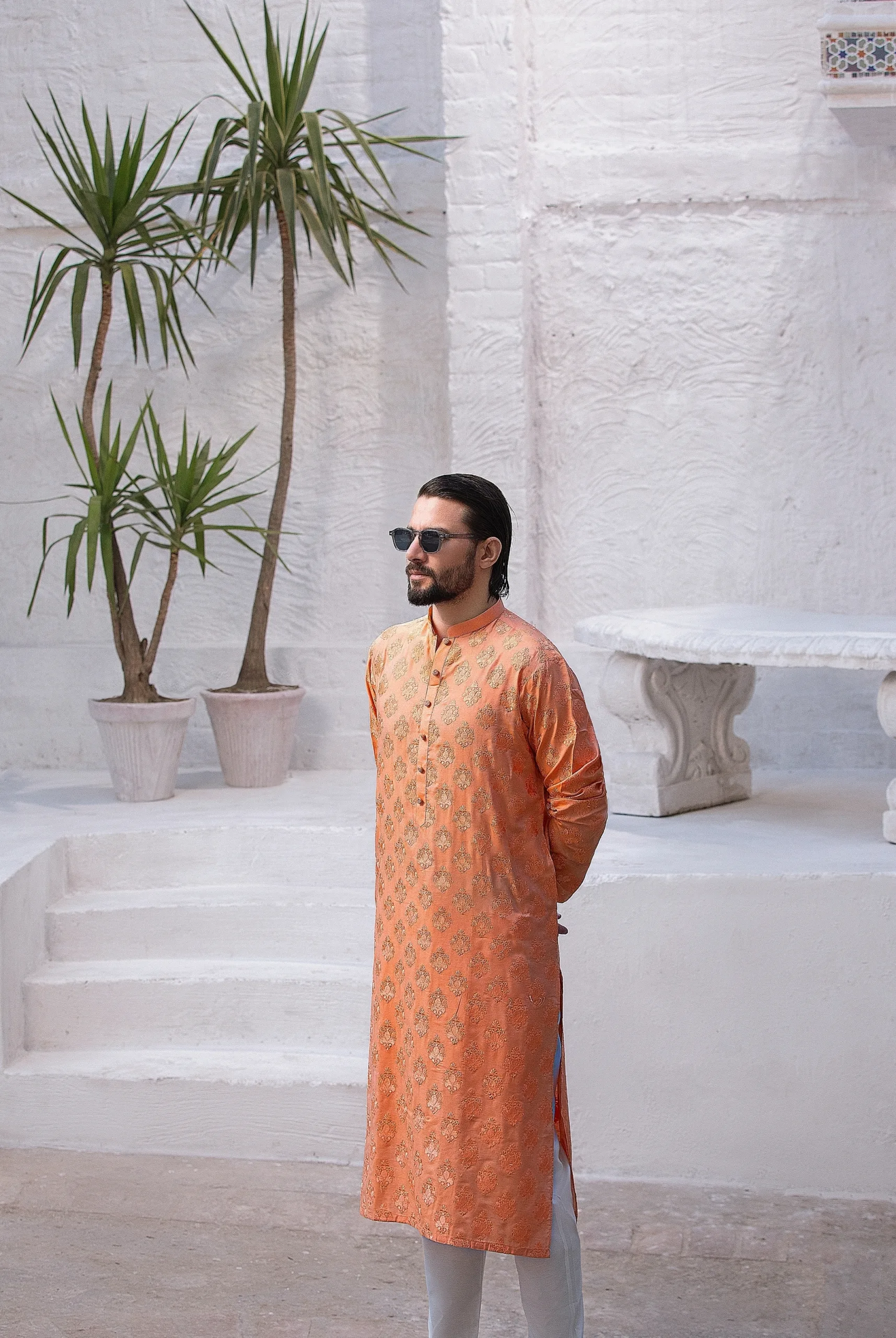 FIERY ORANGE KURTA FOR MEN FIERY ORANGE KURTA FOR MEN