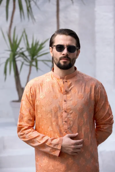 FIERY ORANGE KURTA FOR MEN
