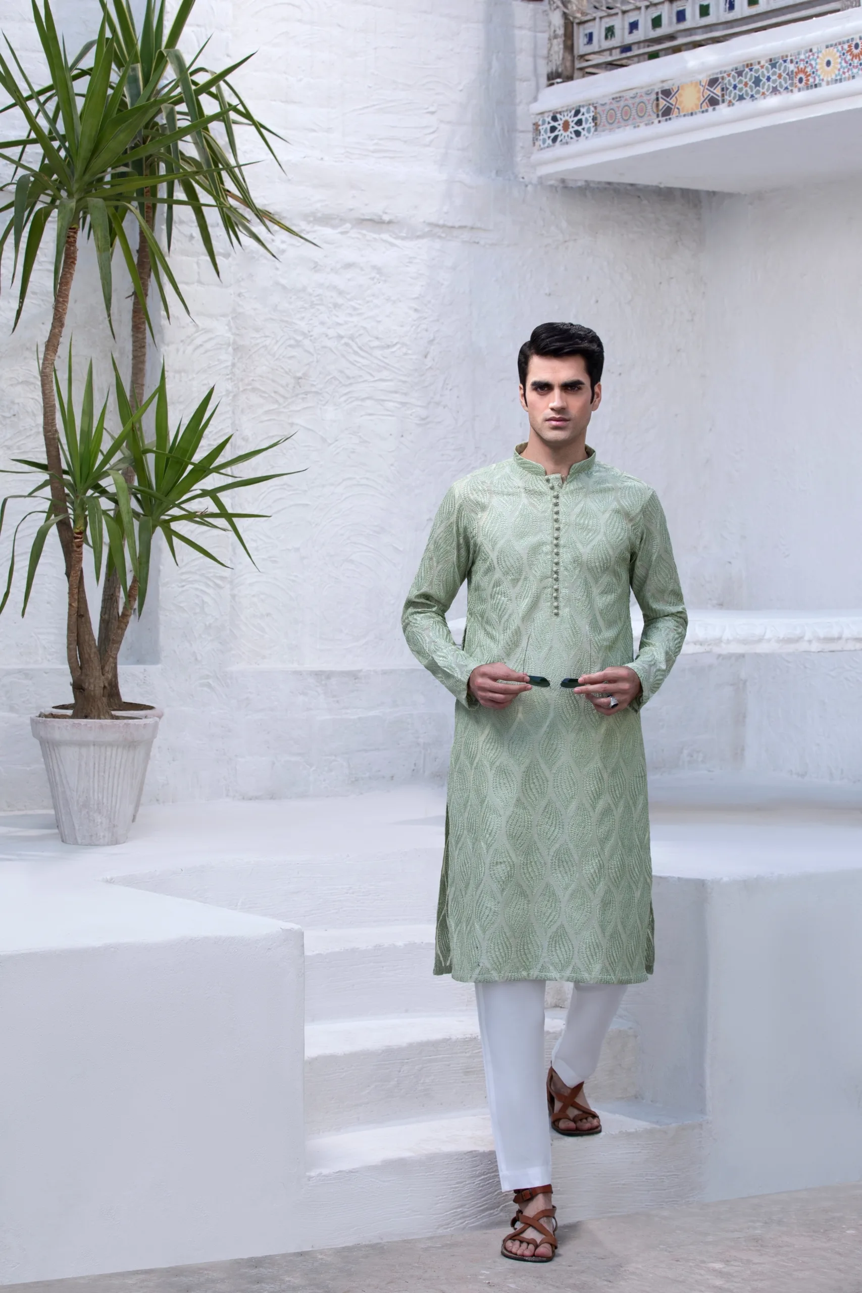 Sea Green Festive Kurta for Men Sea Green Festive Kurta for Men
