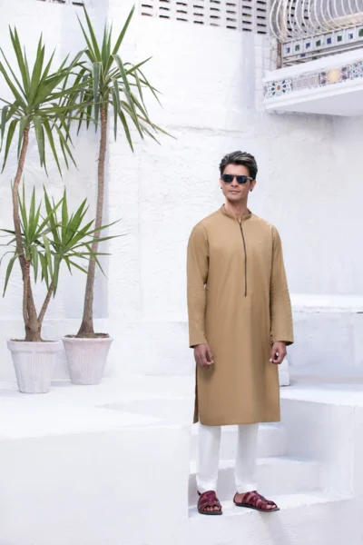 Kurta for men - Camel brown kurta for men