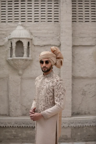 Rose Gold Sherwani - Designer Sherwani for Groom
