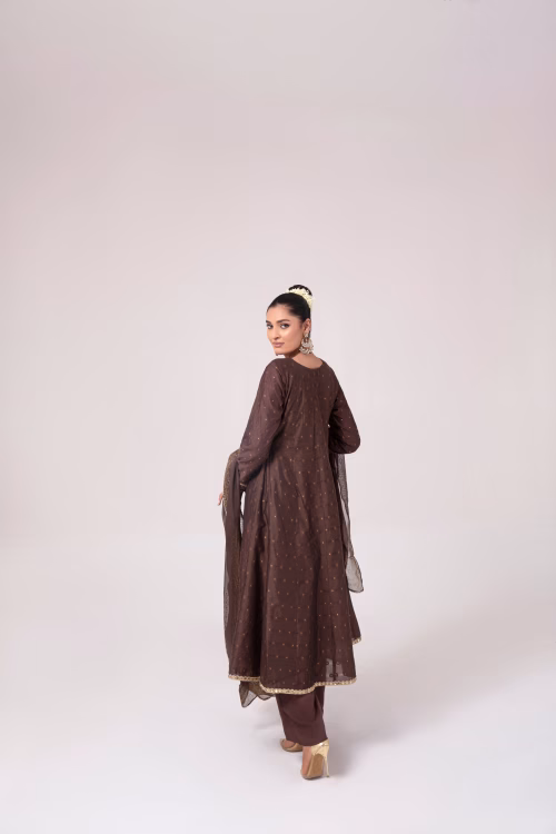 brown frock suit