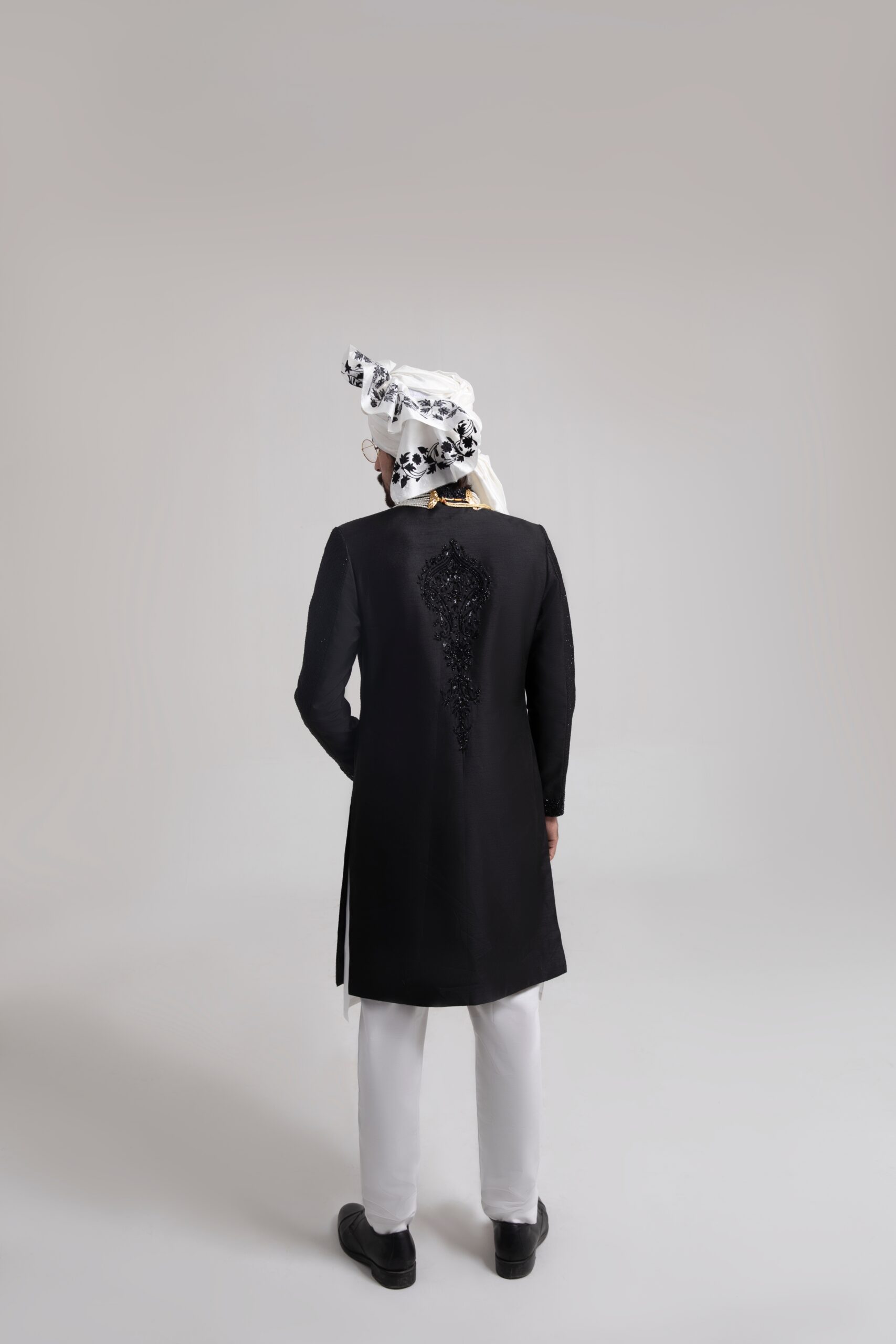 black sherwani for groom - wedding dresses - wedding guest dresses - designer sherwani for groom