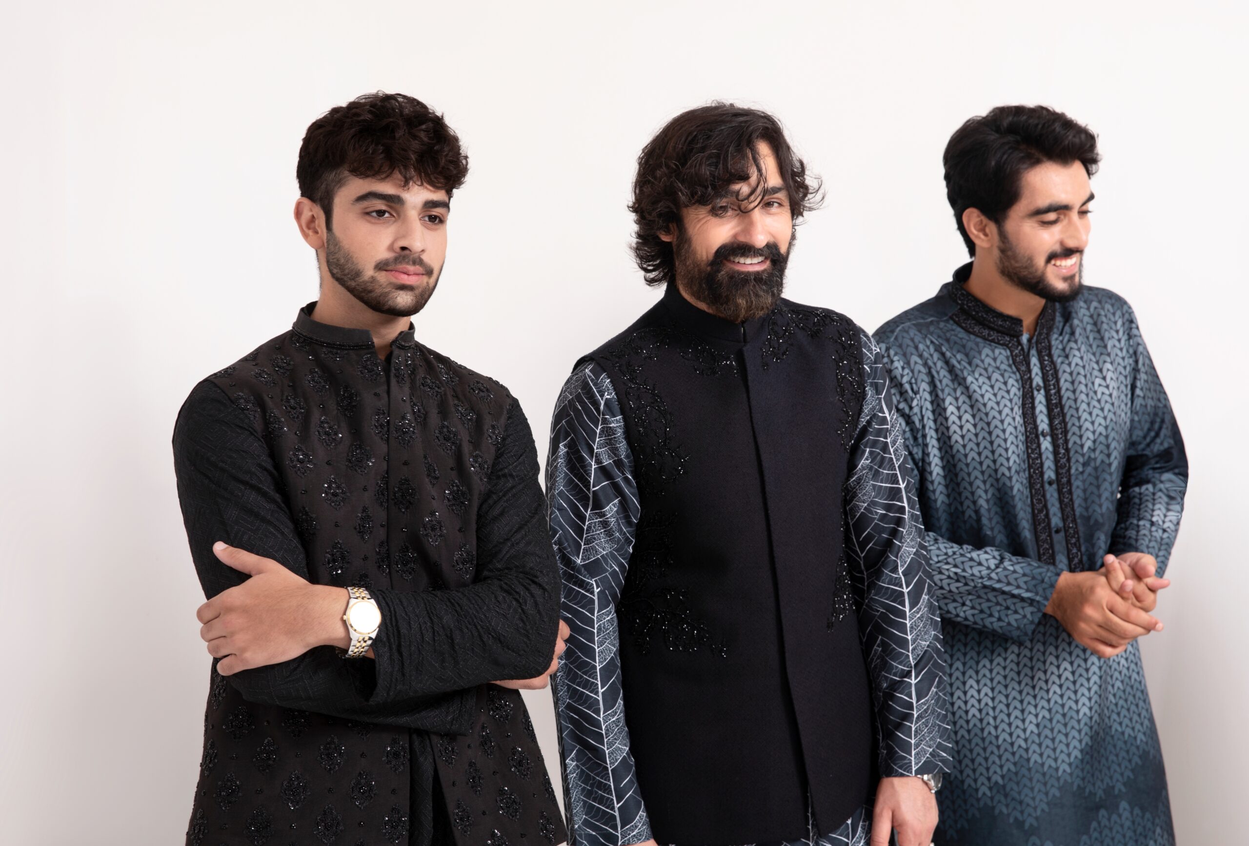Black Waistcoat Set for men - Naushemian by Nauman Arfeen