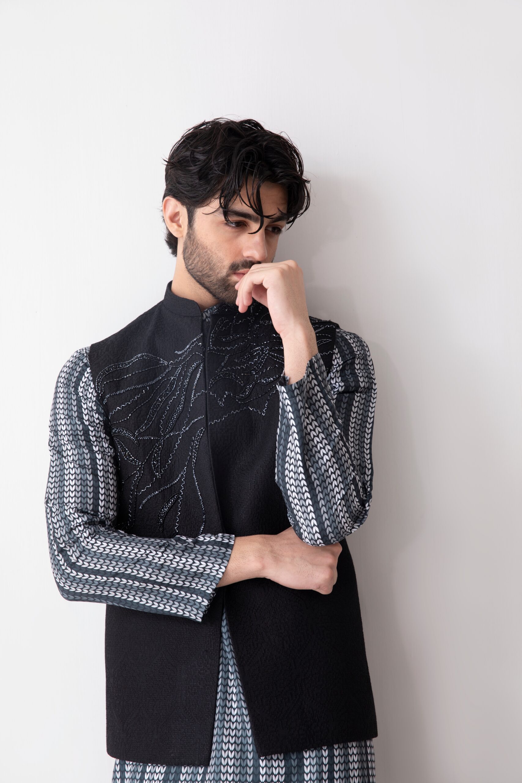 B612_20241112_162813_330 (1) Black Waistcoat Set for men - Naushemian by Nauman Arfeen