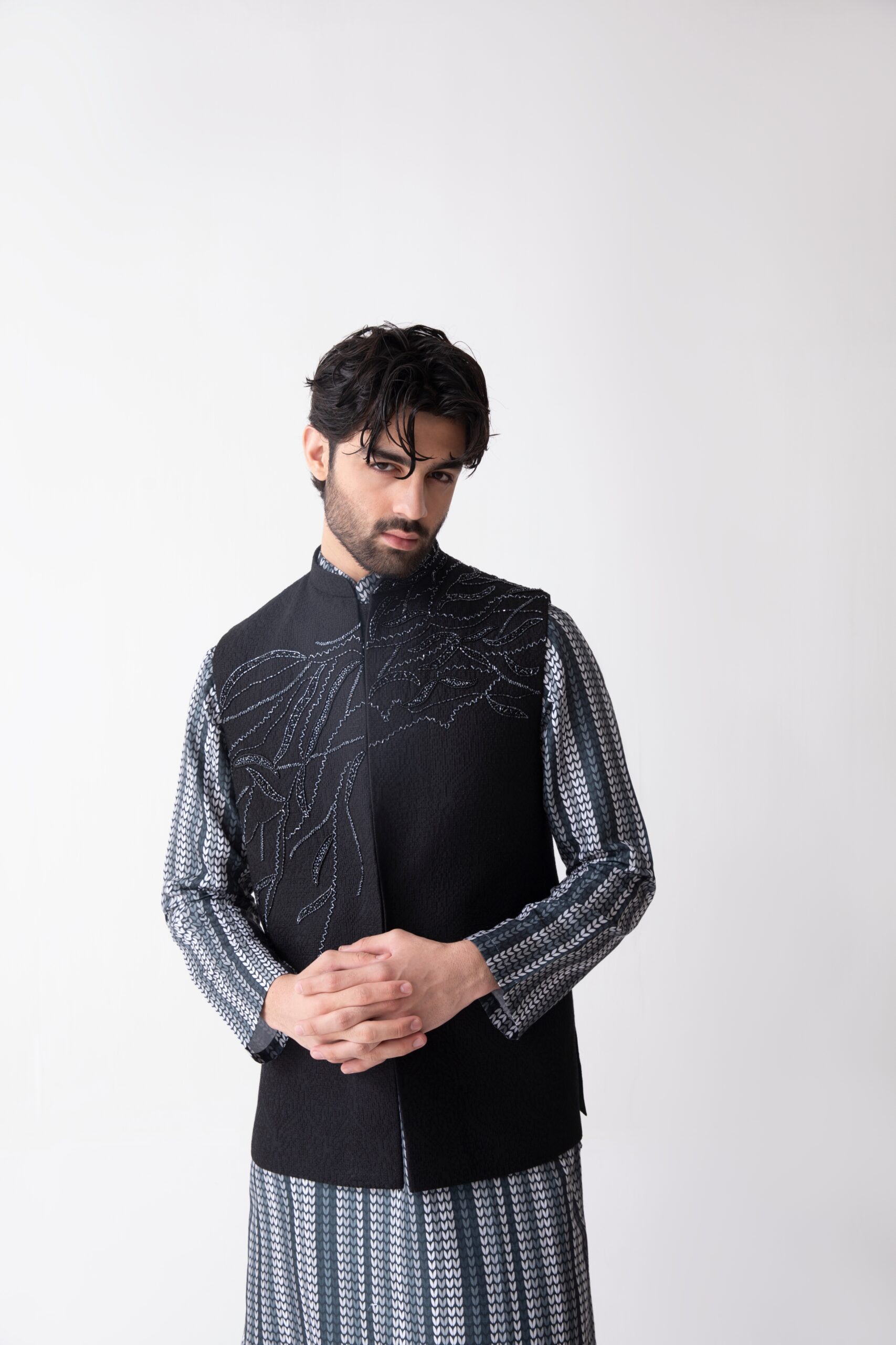 B612_20241112_162916_078 (1) Black Waistcoat Set for men - Naushemian by Nauman Arfeen