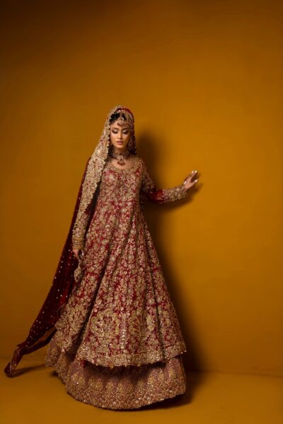 red bridal lehenga by nauman arfeen