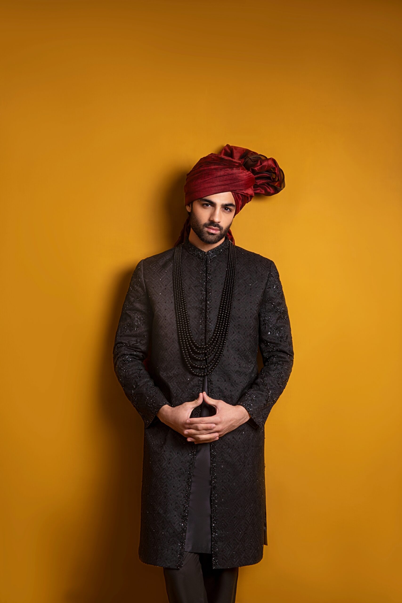 B612_20250125_202740_408 Buy Black Sherwani for Men Online - Black Sherwani