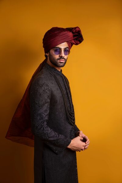 Buy Black Sherwani for Men Online - Black Sherwani