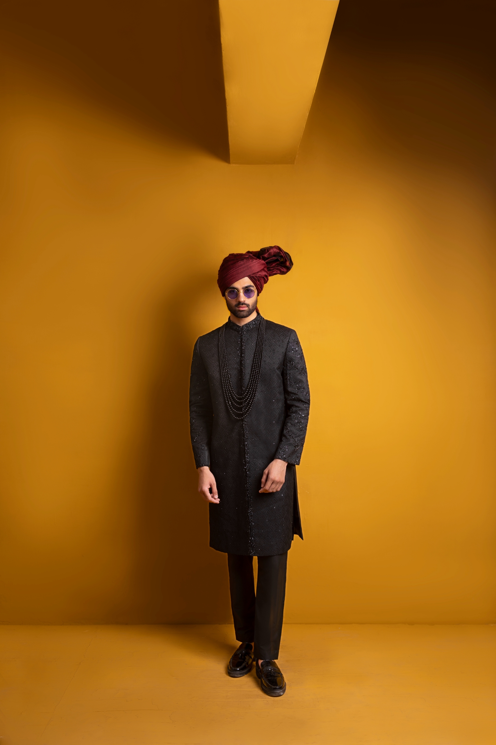 B612_20250125_203145_618 Buy Black Sherwani for Men Online - Black Sherwani