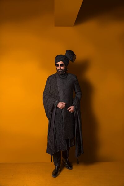 Buy Black Sherwani for Men Online - Black Sherwani