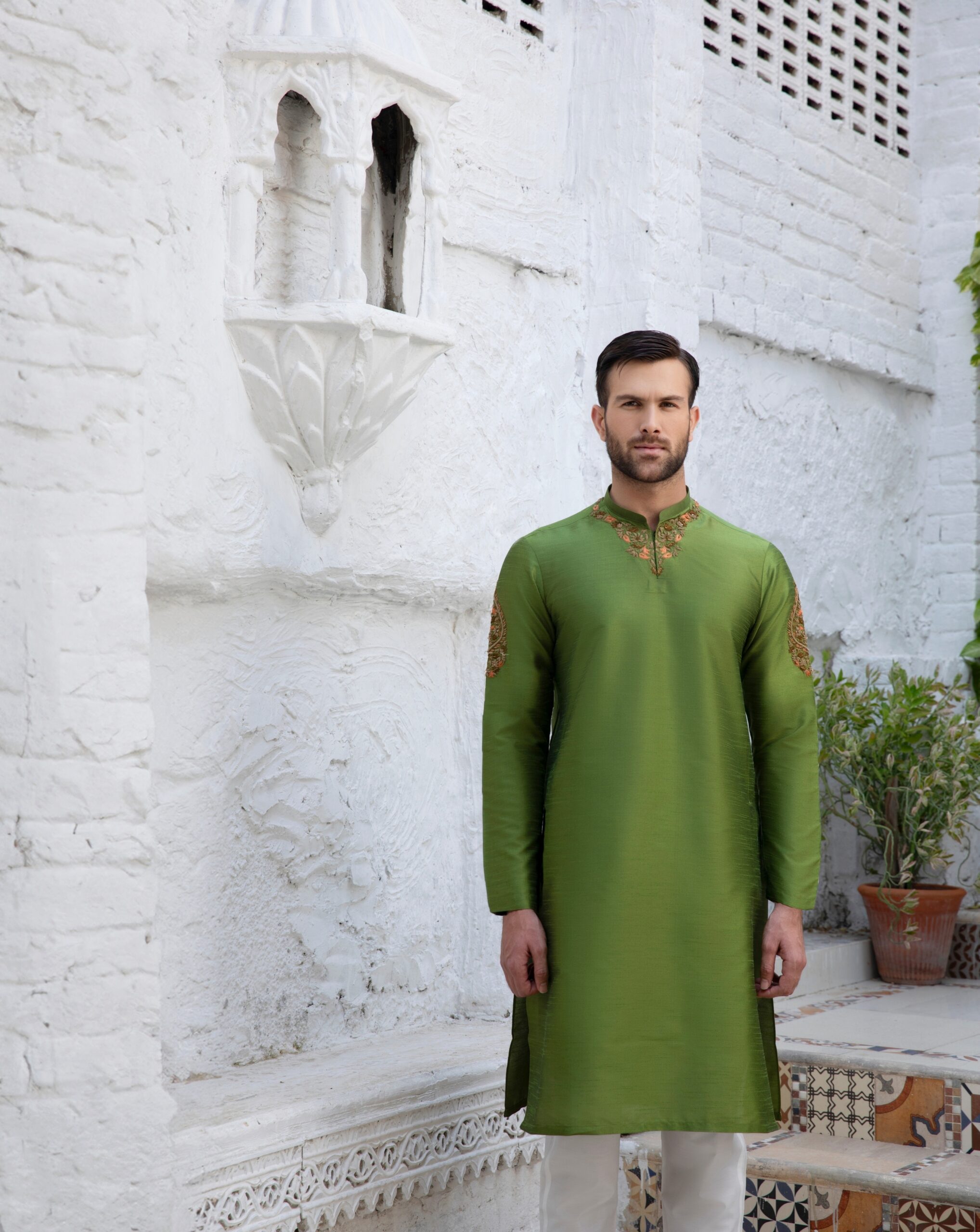 B612_20250202_184242_859 Green kurta Pajama - Kurta for Men