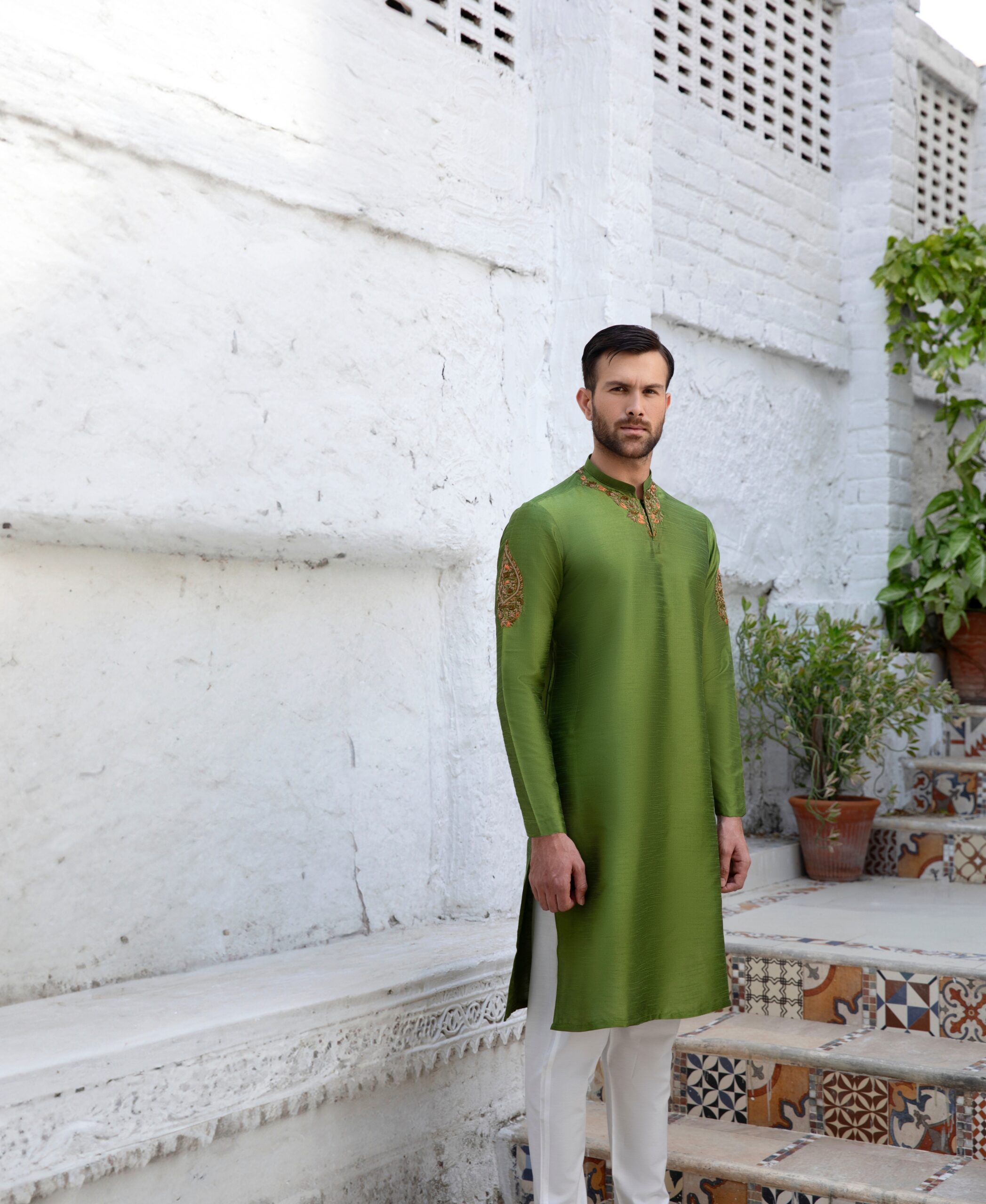 B612_20250202_184440_856 Green kurta Pajama - Kurta for Men