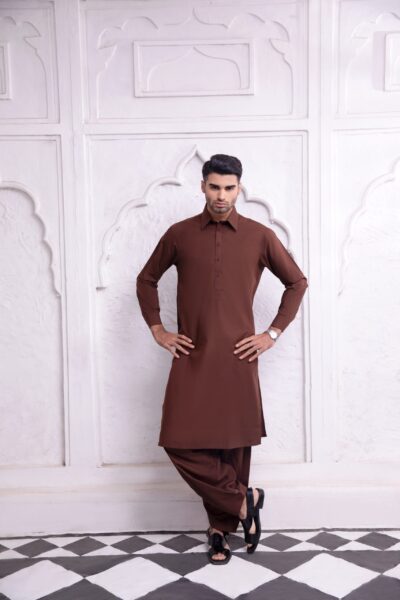 Shalwar kameez for Men - Brown Shalwar kameez Suit